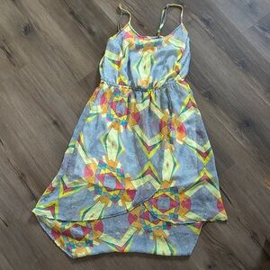 No Boundaries Colorful Geometric Kids Dress